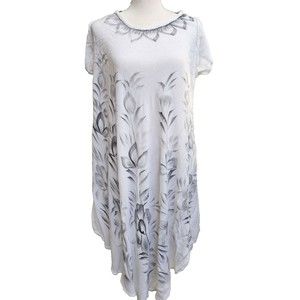 Crinkle Gauze Oversized Boho Dress Free Size Full Flowy Asymmetrical Sunflower